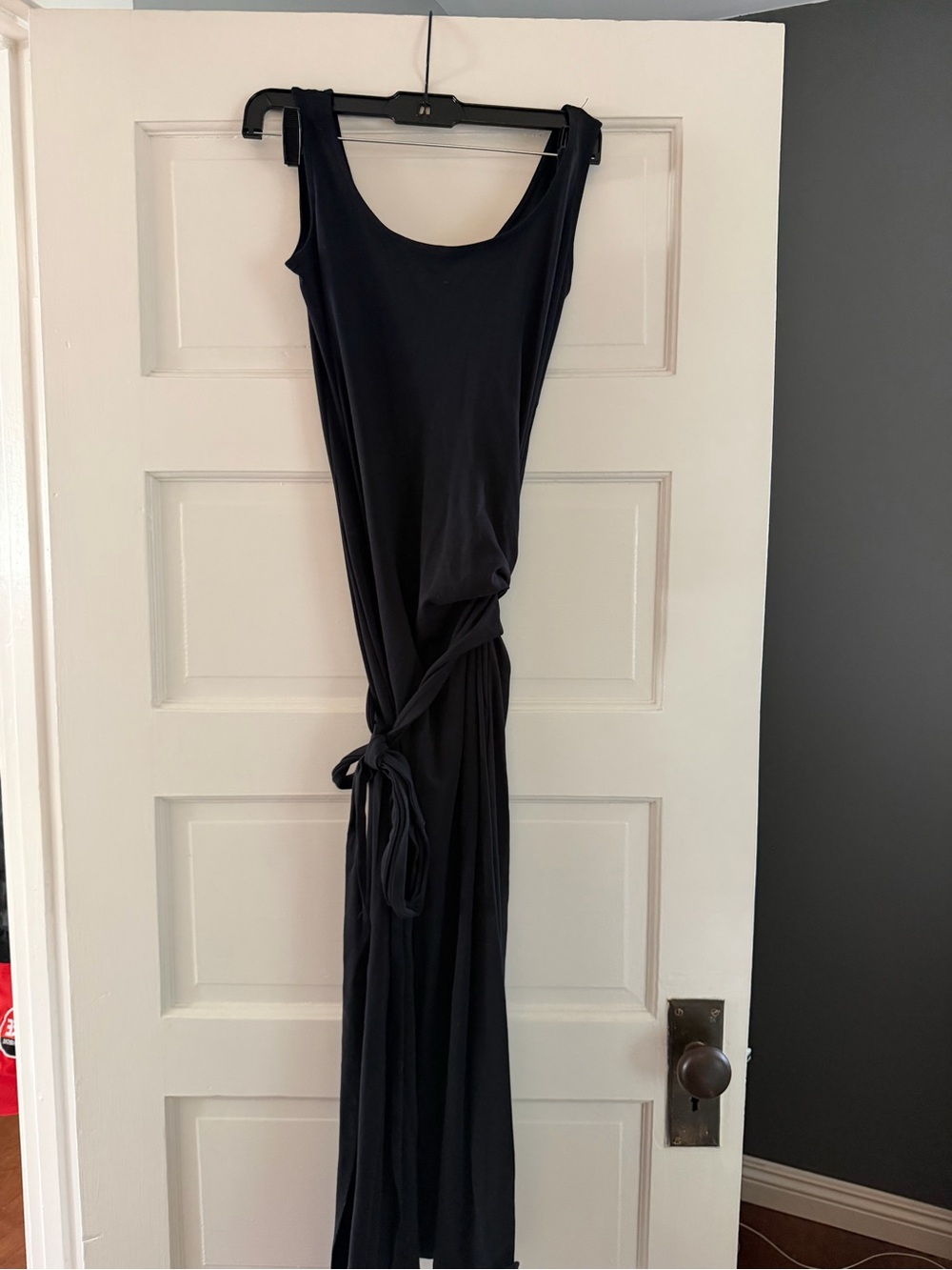 Vince dark navy Sleeveless Tie-Waist midi Dress